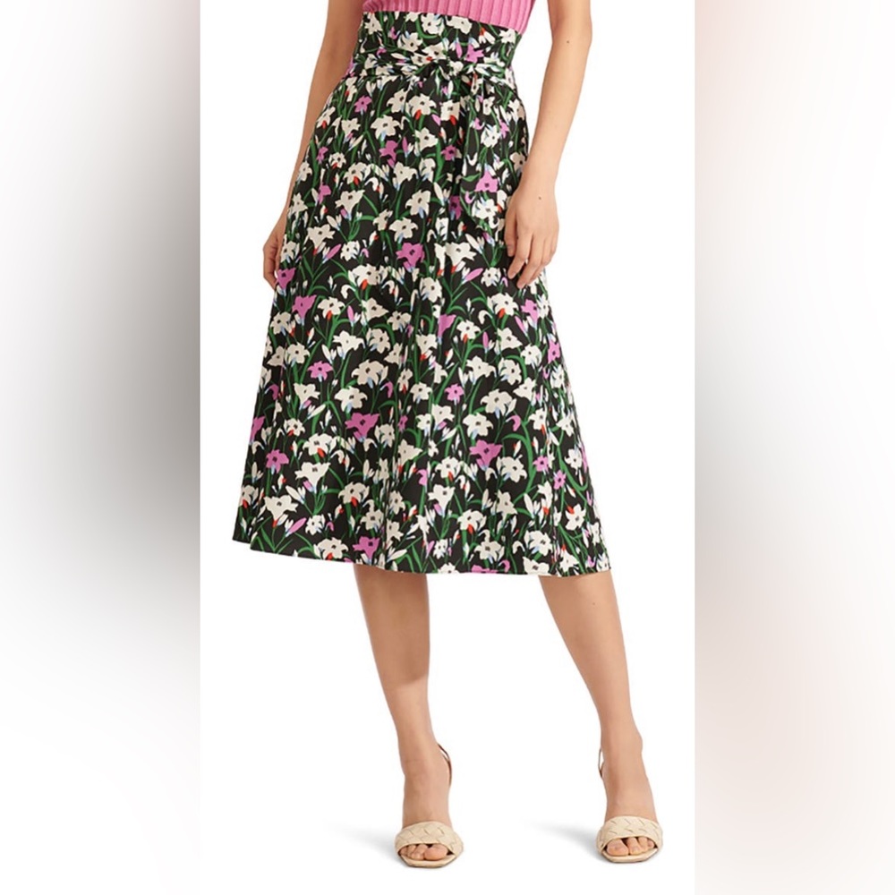 Veronica Beard Avi Floral Print A-Line Skirt, Size 0